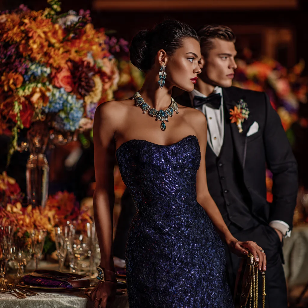 20 Stylish Guide on What to Wear to a Fall Wedding 59 Black Tie Glamour