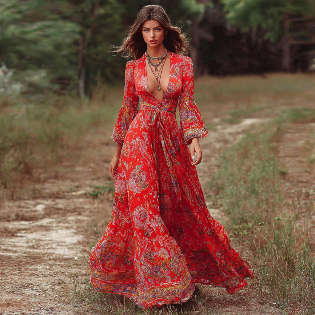 Boho-Chic Maxi Dress
