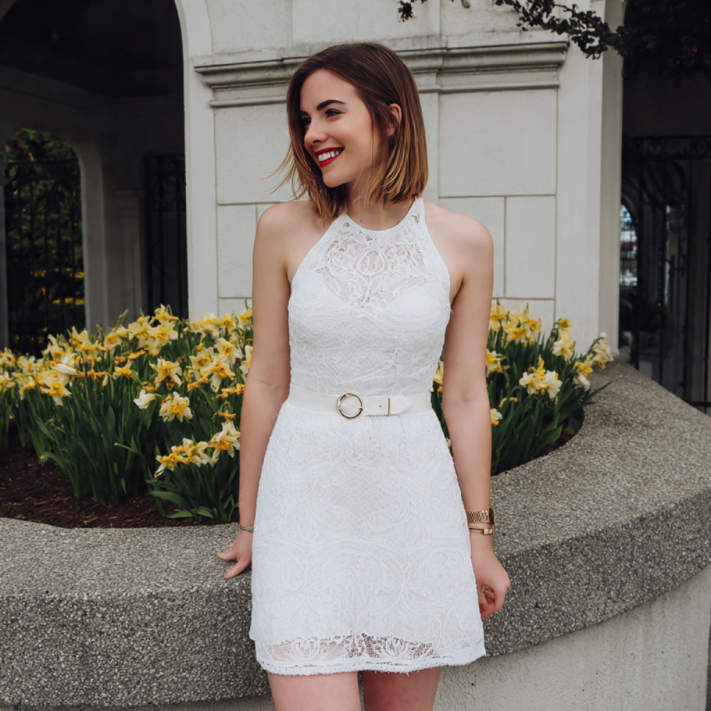 Classic White Lace Dress