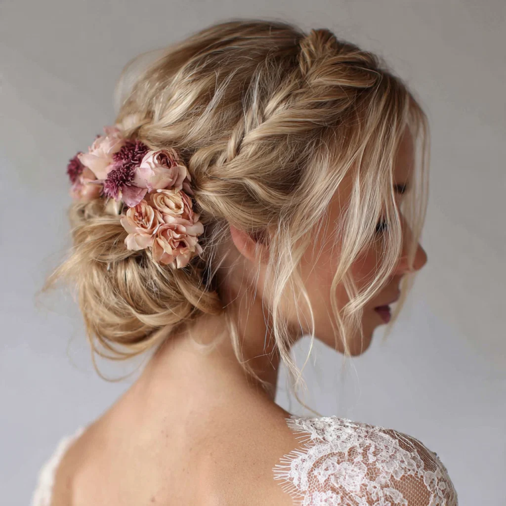 Floral Braided Bun