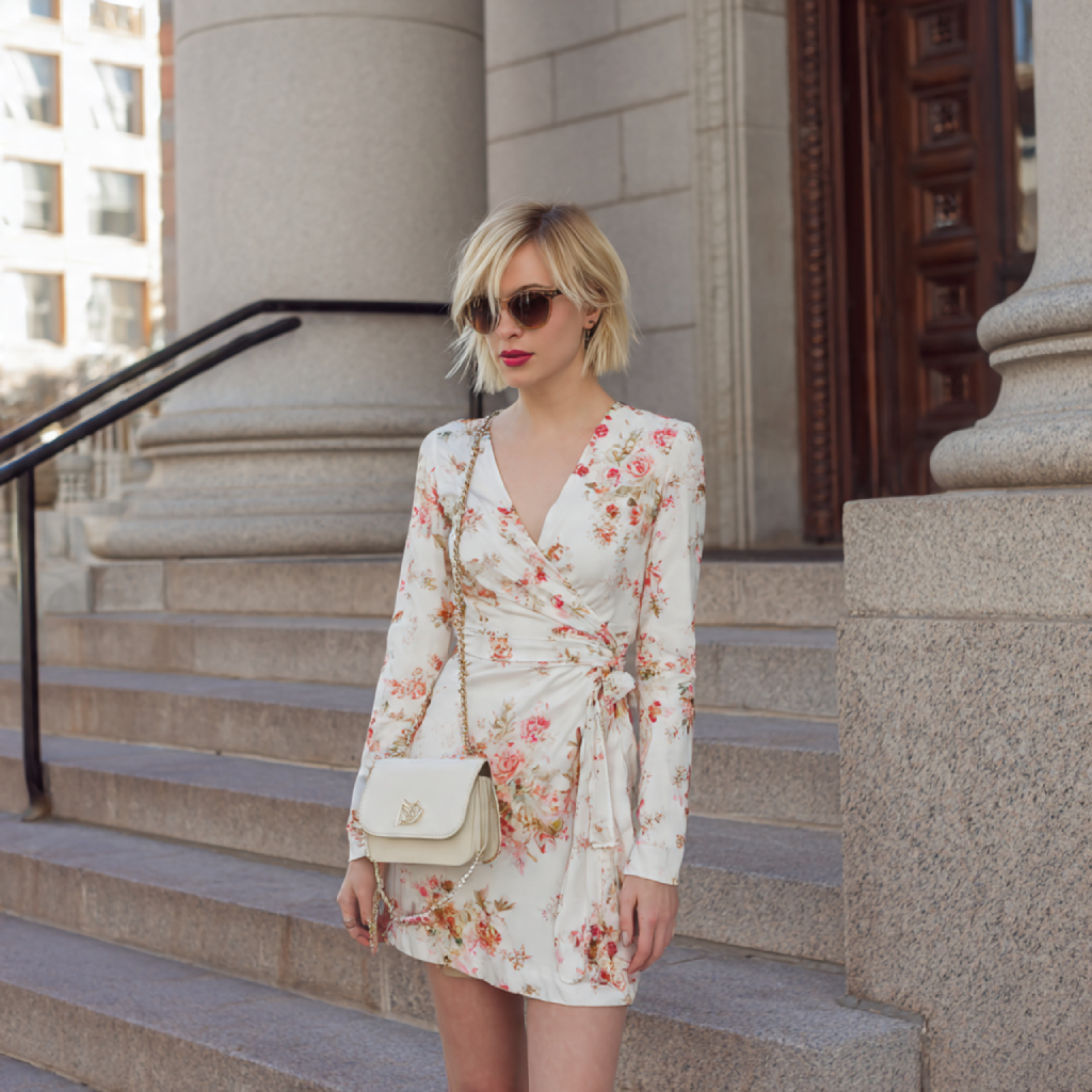 Floral Wrap Dress