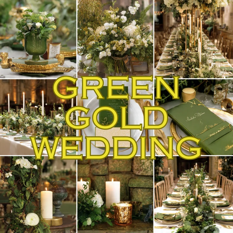 Green Gold Wedding
