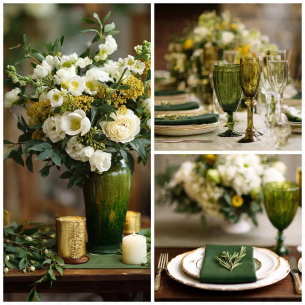 25 Green Gold Wedding Ideas for a Luxurious and Natural Celebration 25 Green Gold Wedding Themes for Different Seasons