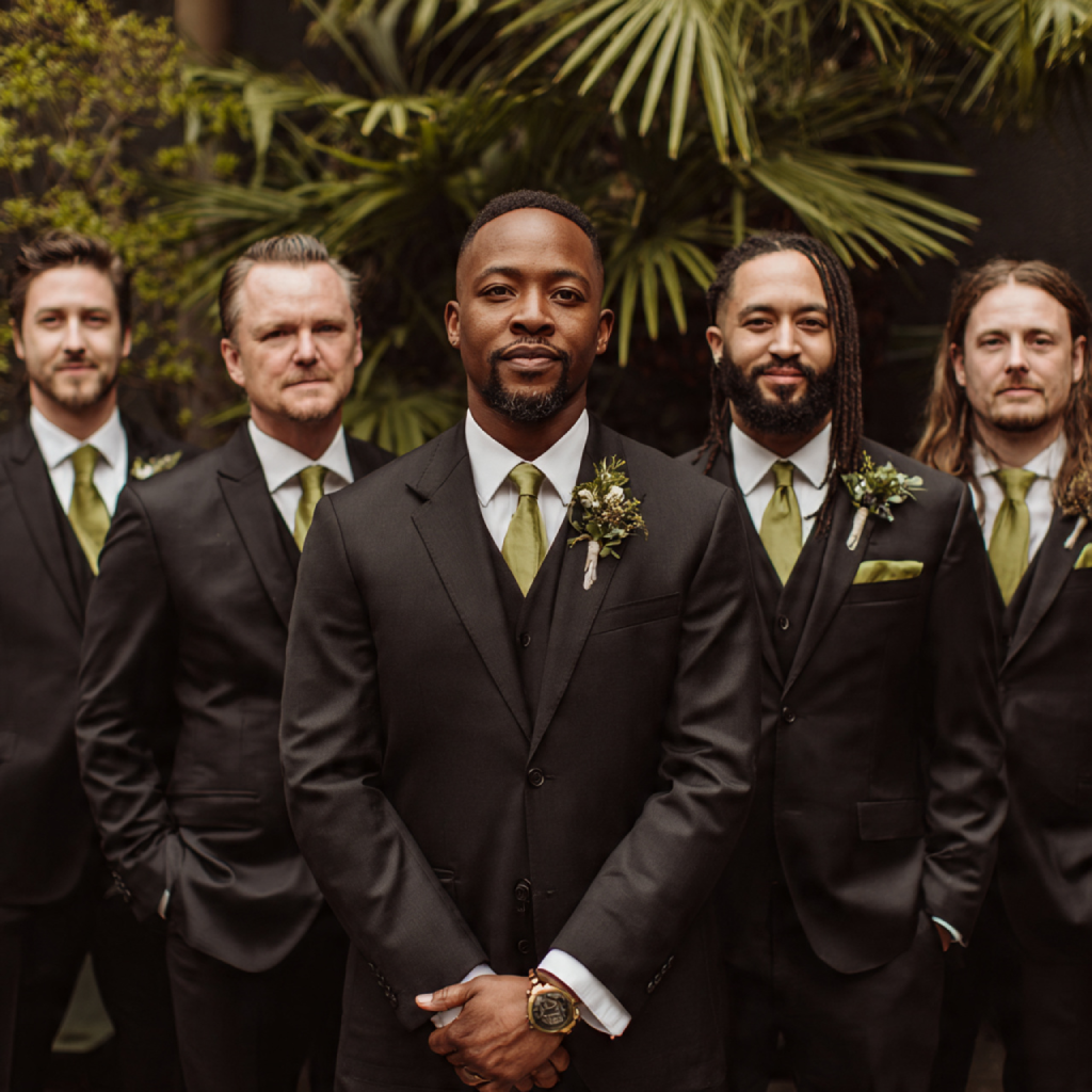 Groom & Groomsmen Accessories in Olive Green