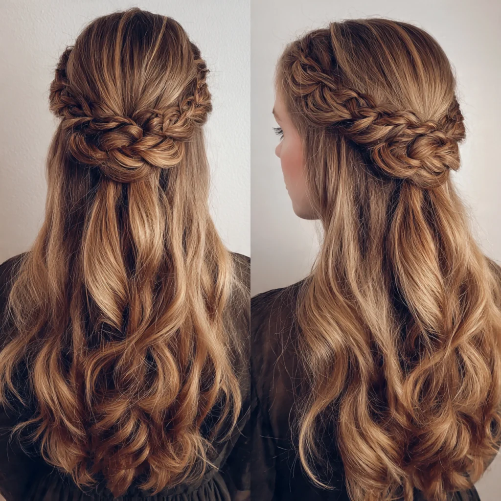 Half-Up Twisted Crown