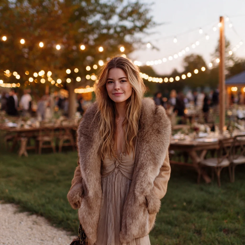 20 Stylish Guide on What to Wear to a Fall Wedding 27 Layering for Outdoor Ceremonies