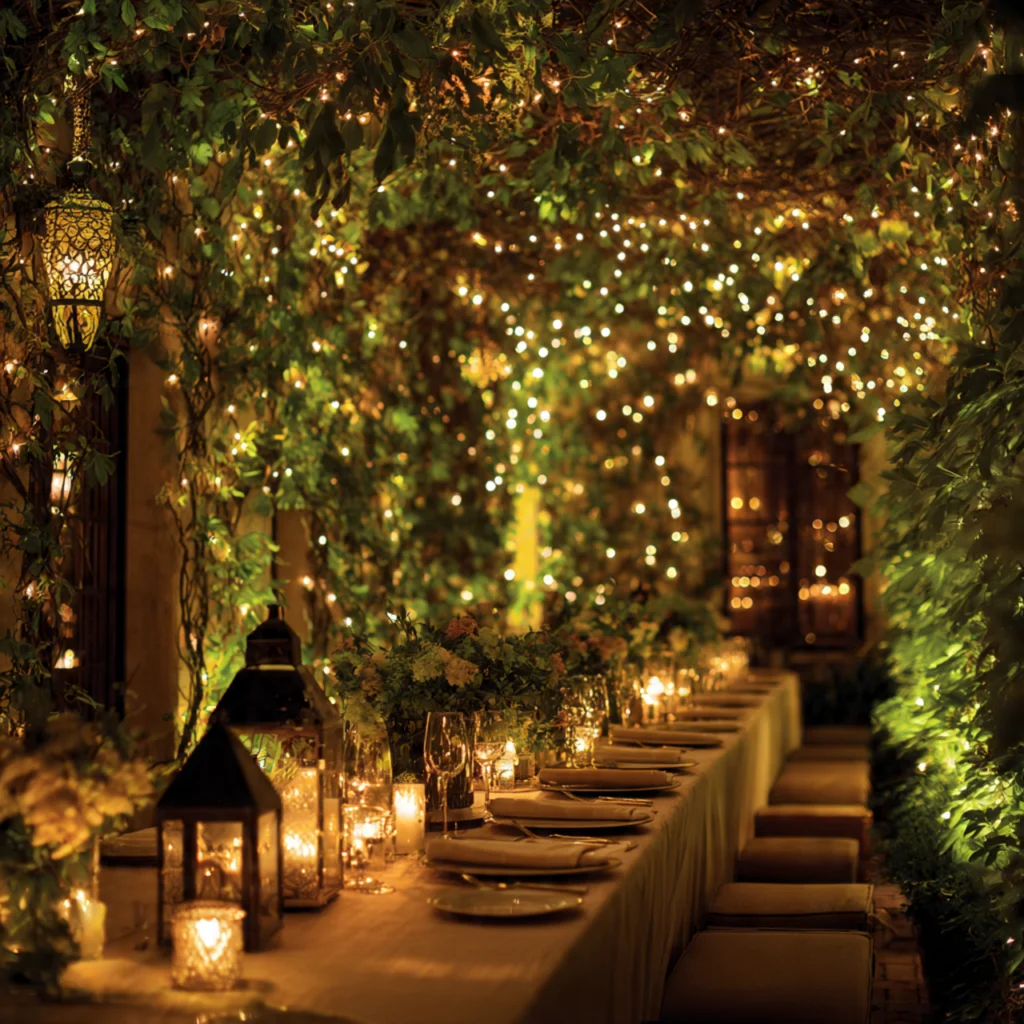 25 Green Gold Wedding Ideas for a Luxurious and Natural Celebration 8 Lighting Ideas for a Green Gold Wedding