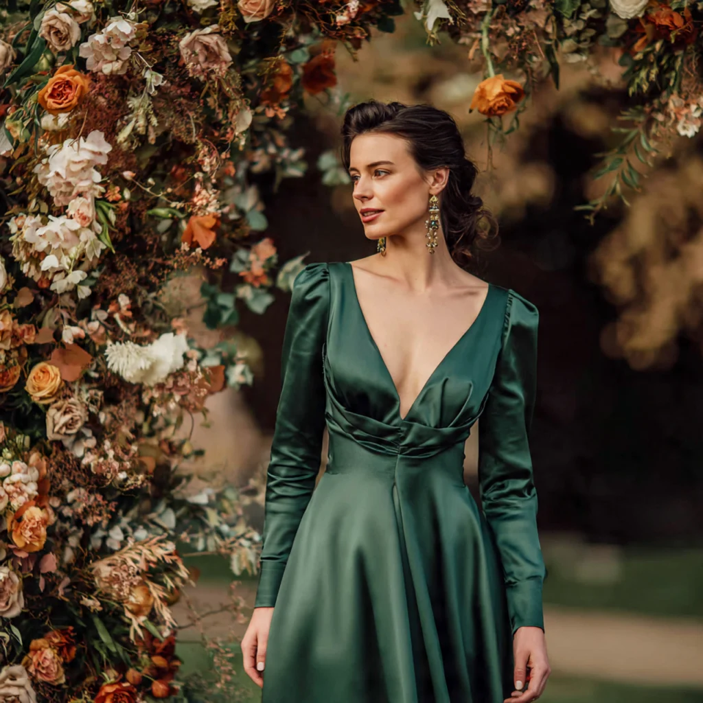 20 Stylish Guide on What to Wear to a Fall Wedding 56 Long-Sleeved Dresses
