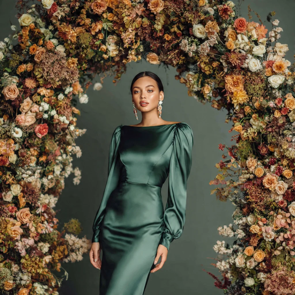 20 Stylish Guide on What to Wear to a Fall Wedding 57 Long-Sleeved Dresses