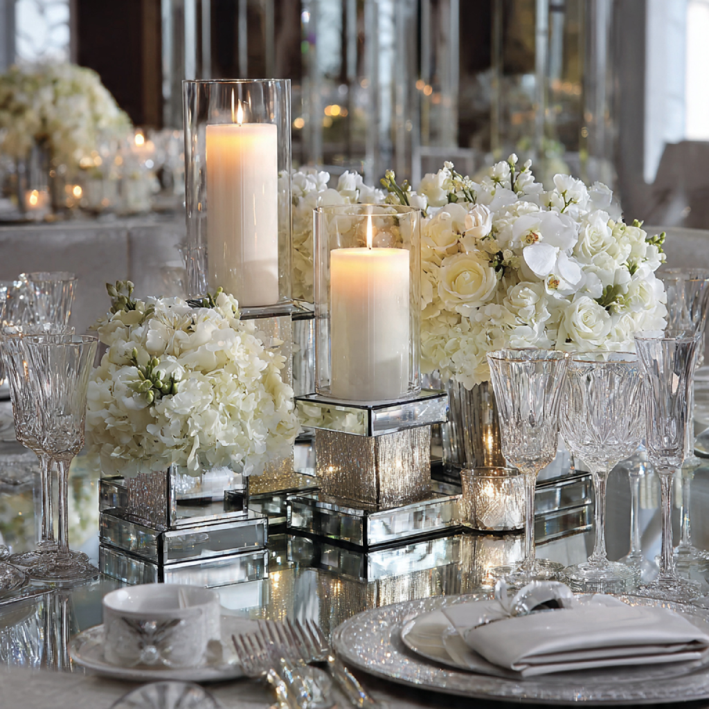 Luxe Mirror Table Centerpiece