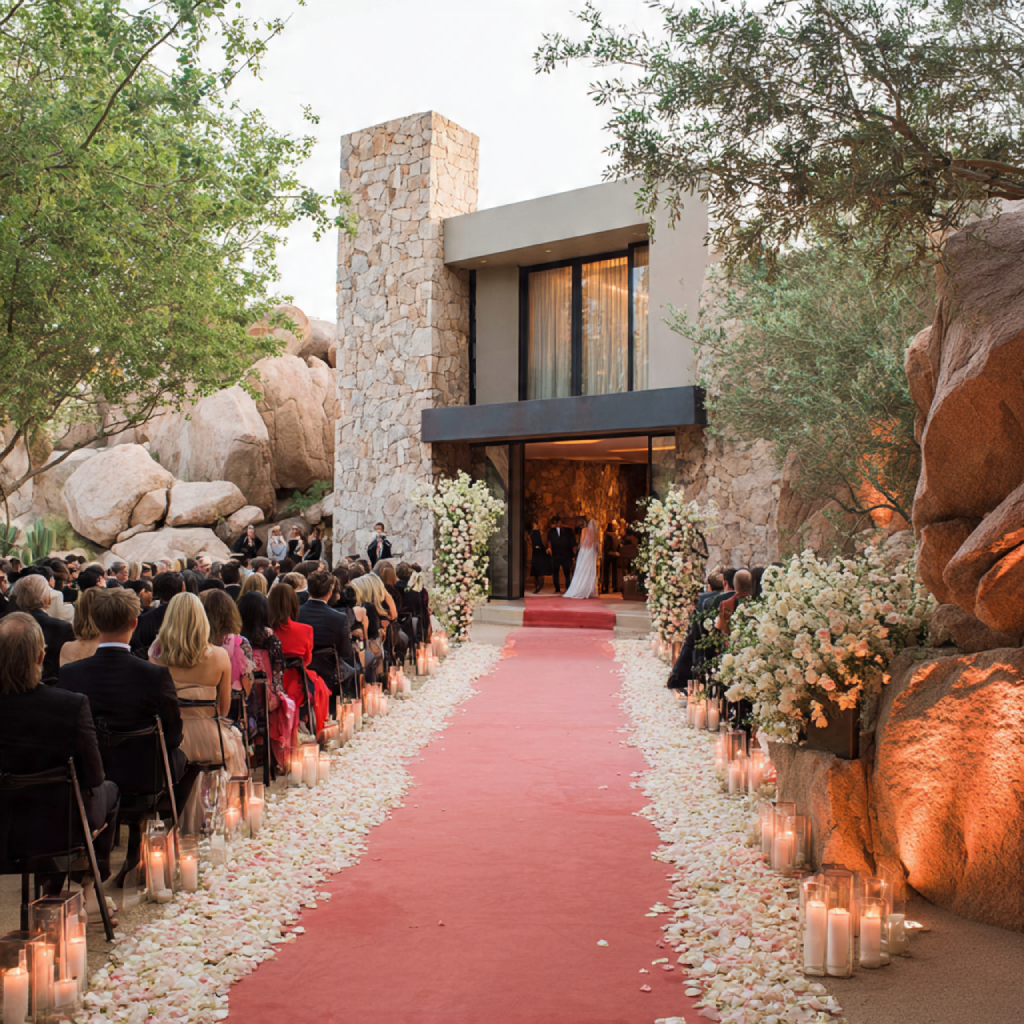 Luxury Carpeted Runway Entrance