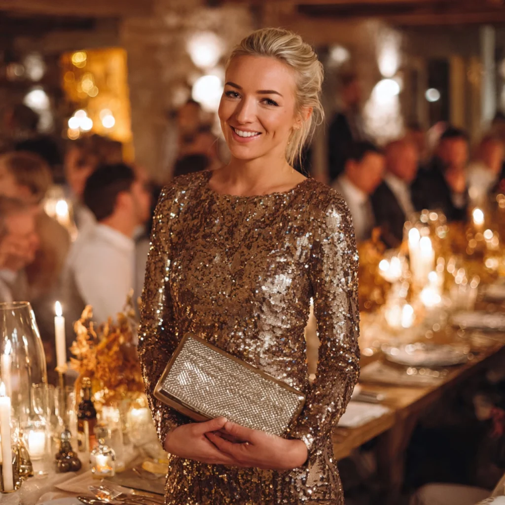 20 Stylish Guide on What to Wear to a Fall Wedding 52 Metallic Touches