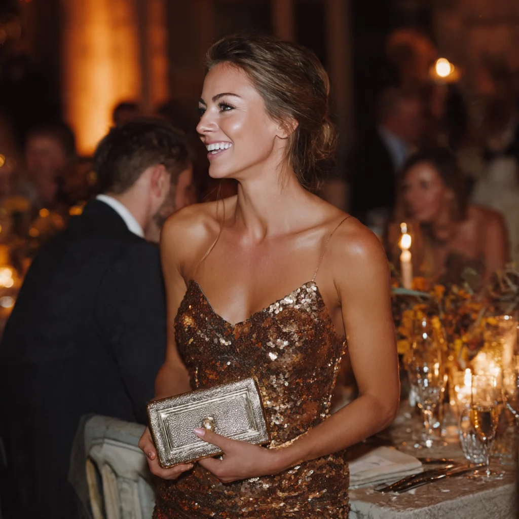 20 Stylish Guide on What to Wear to a Fall Wedding 53 Metallic Touches