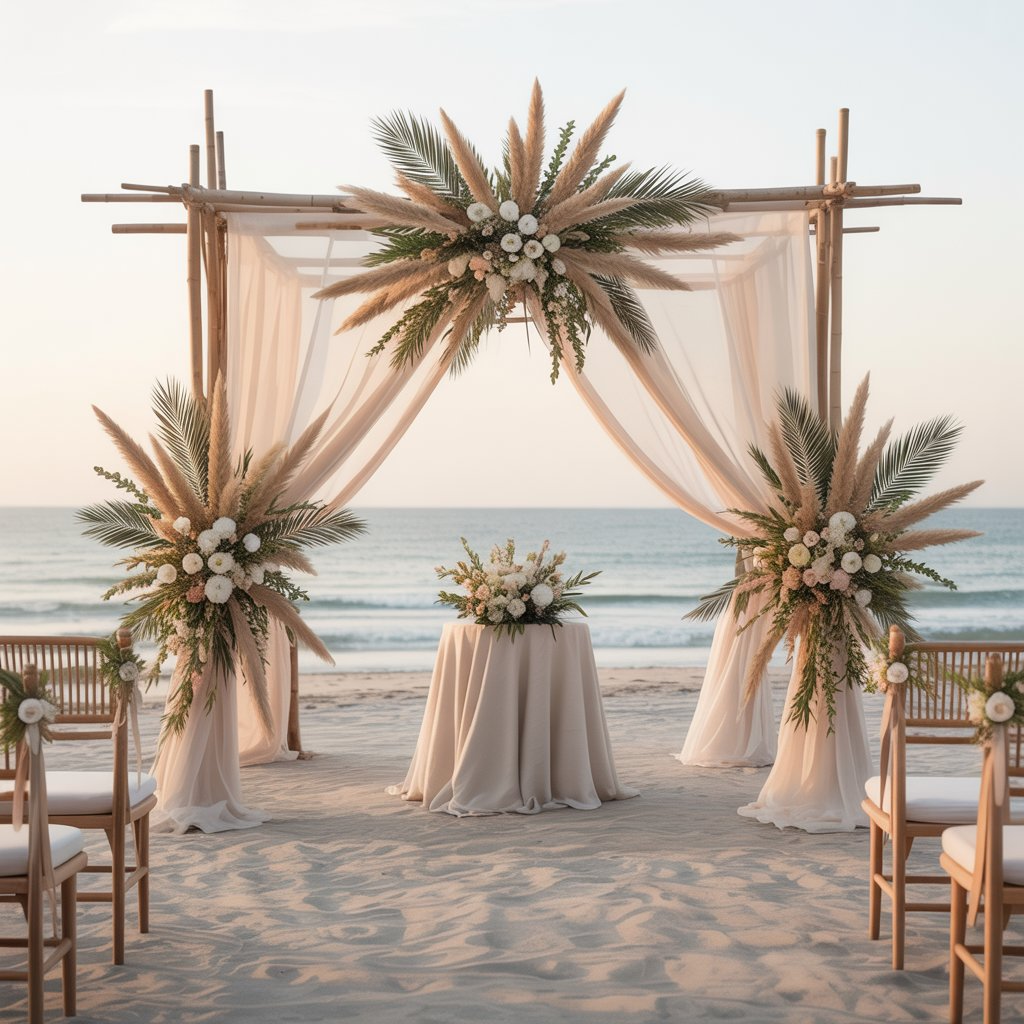 Minimalist Beach Wedding Decor