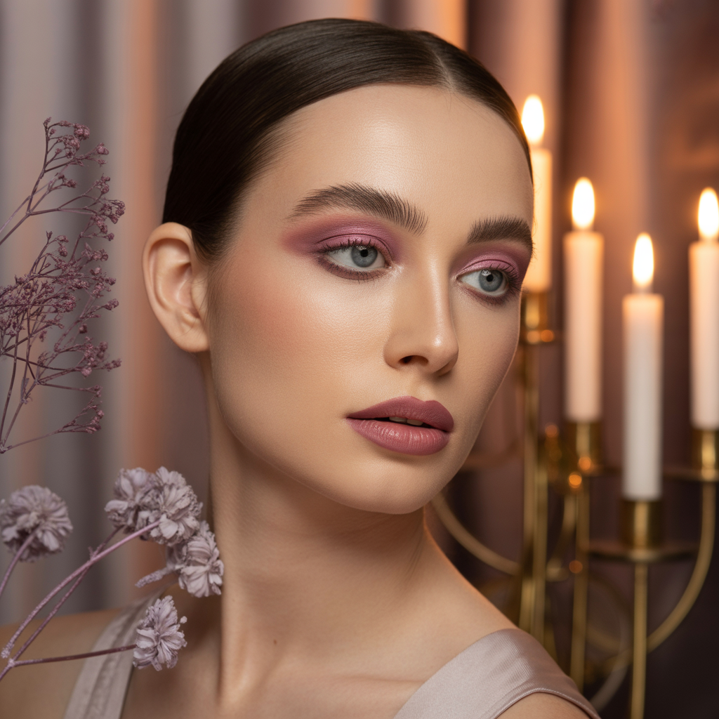 22 Bridesmaid Makeup Ideas for Every Wedding Style 11 Muted Mauve Sophistication