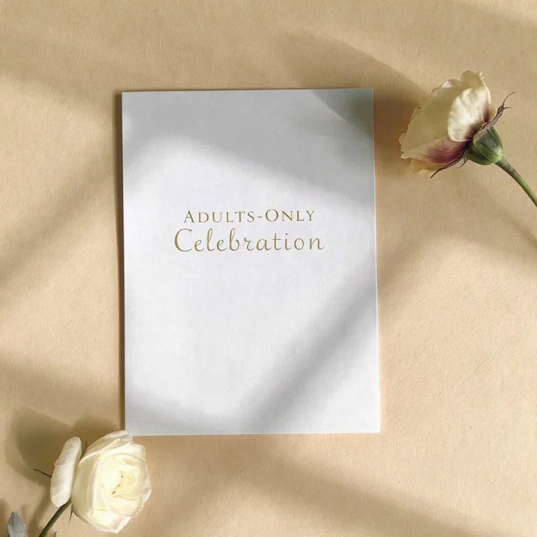 No Kids Wedding Invitation