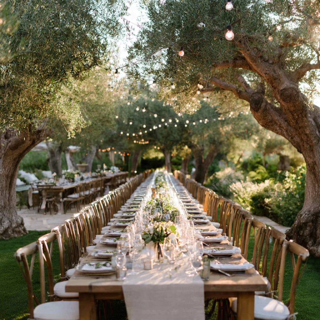 Outdoor or Garden Settings Emphasising Olive Green