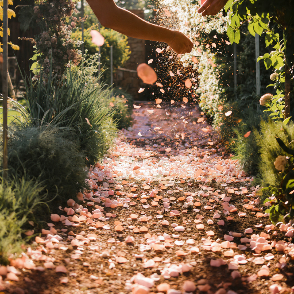Petal Path with Live Petal Throwers