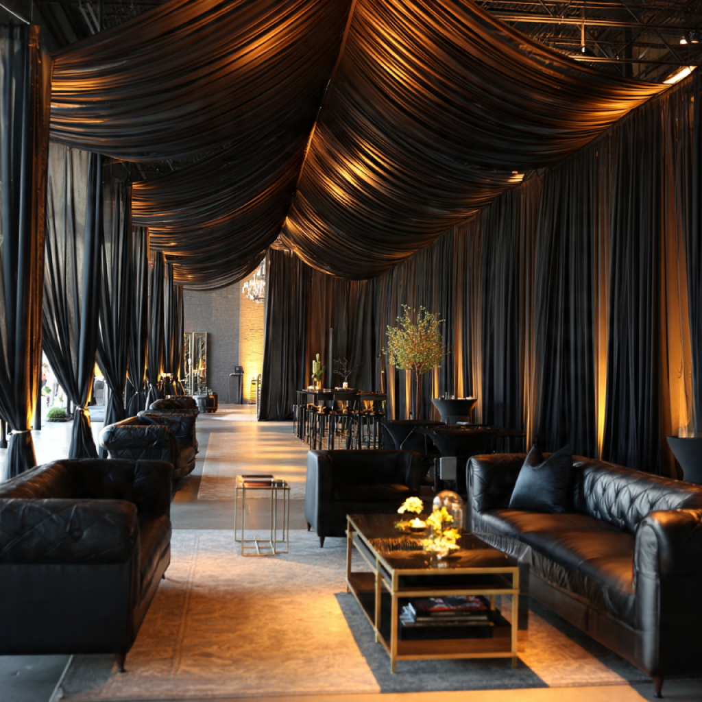 Reception Décor in Black Elegance