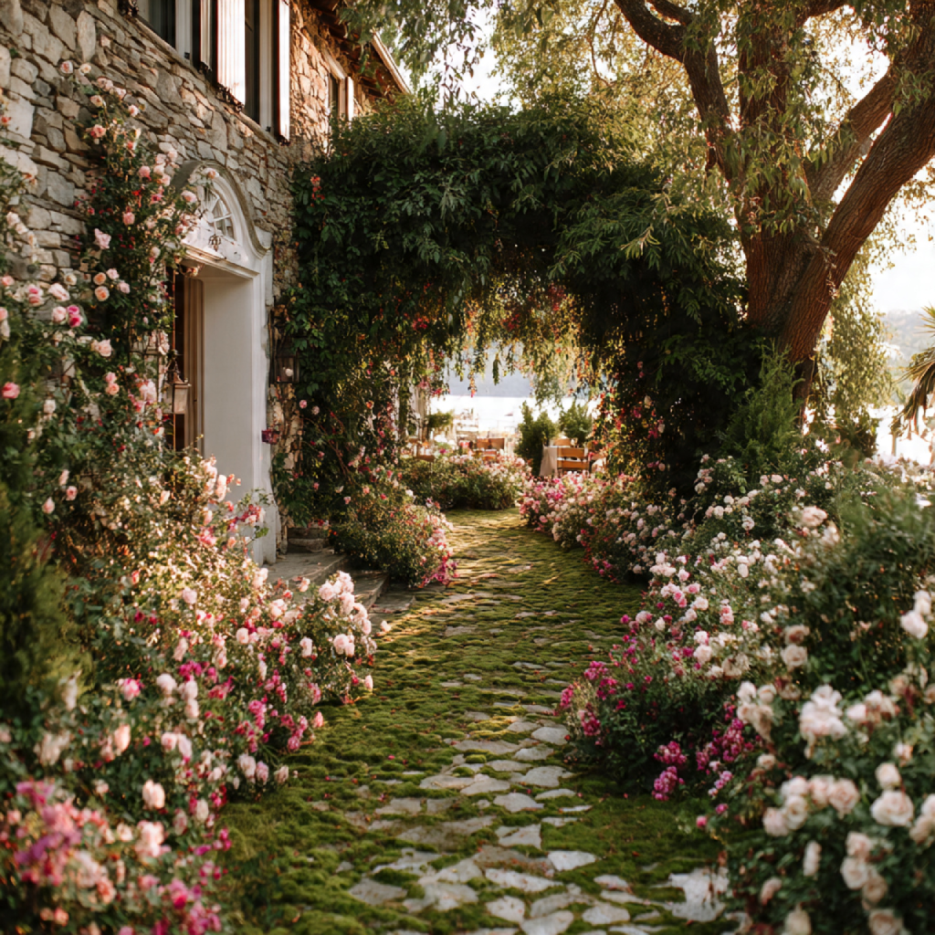 Romantic Garden Pathway 