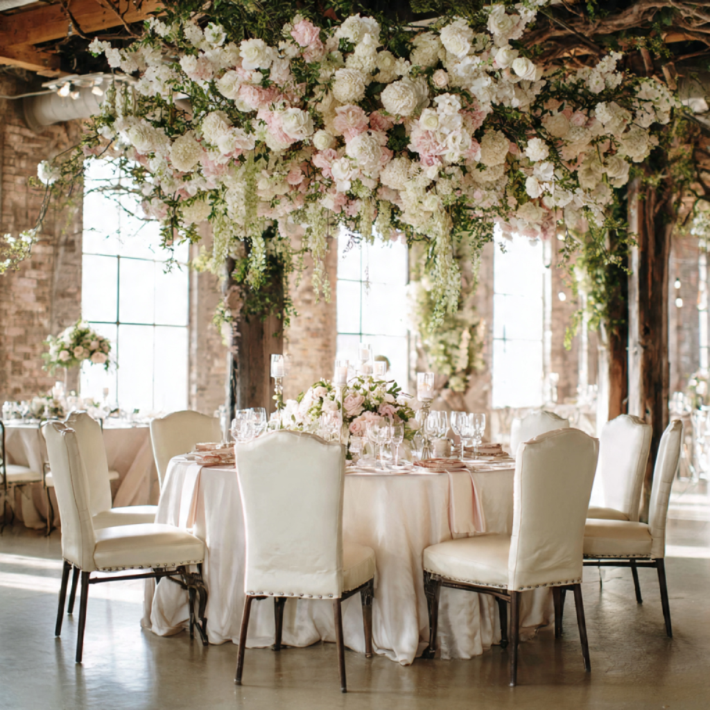 Romantic Hanging Floral Centerpiece