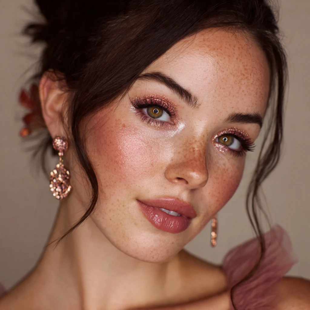 22 Bridesmaid Makeup Ideas for Every Wedding Style 4 Rose Gold Harmony