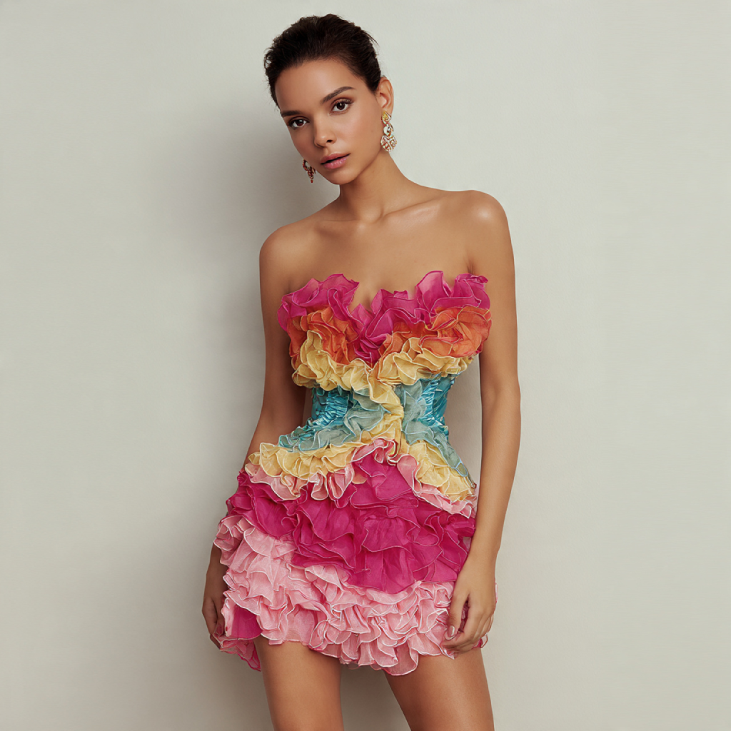 Ruffled Mini Dress