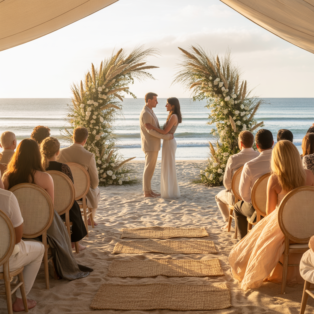 Seaside Ceremonies With Sculpted Simplicity