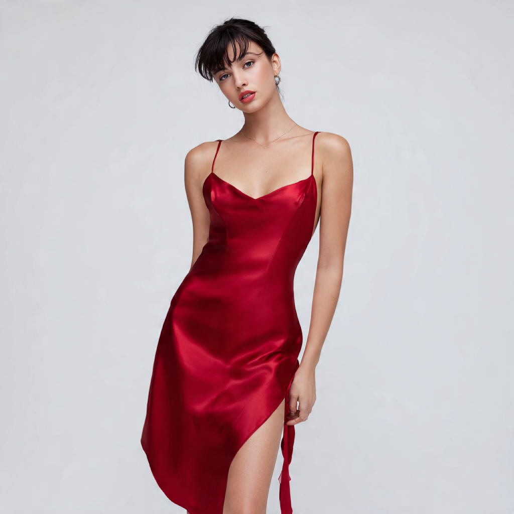 Sleek Satin Slip Dress