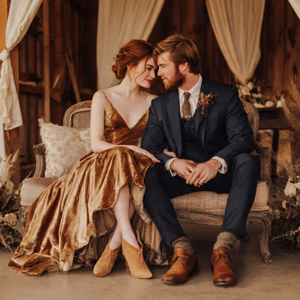 20 Stylish Guide on What to Wear to a Fall Wedding 49 Suede Accents