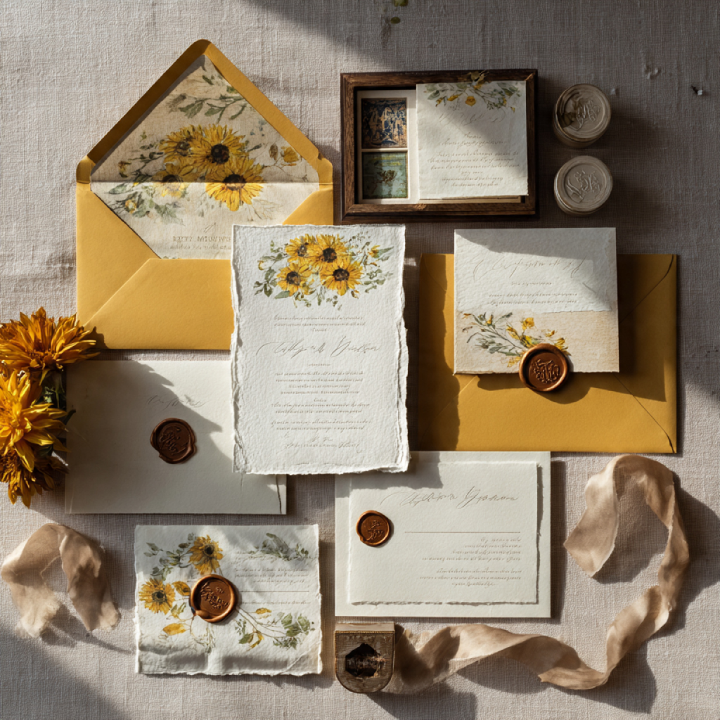 Sunflower Invitations and Stationery