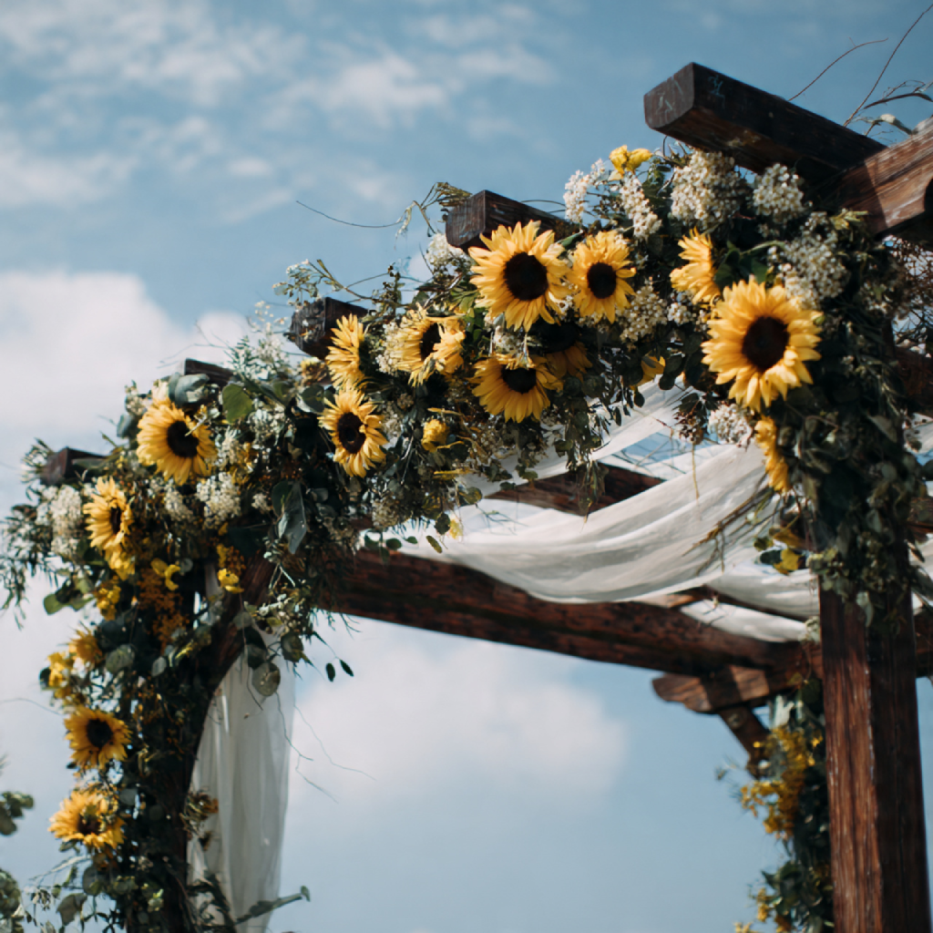 Sunflower Wedding Arch