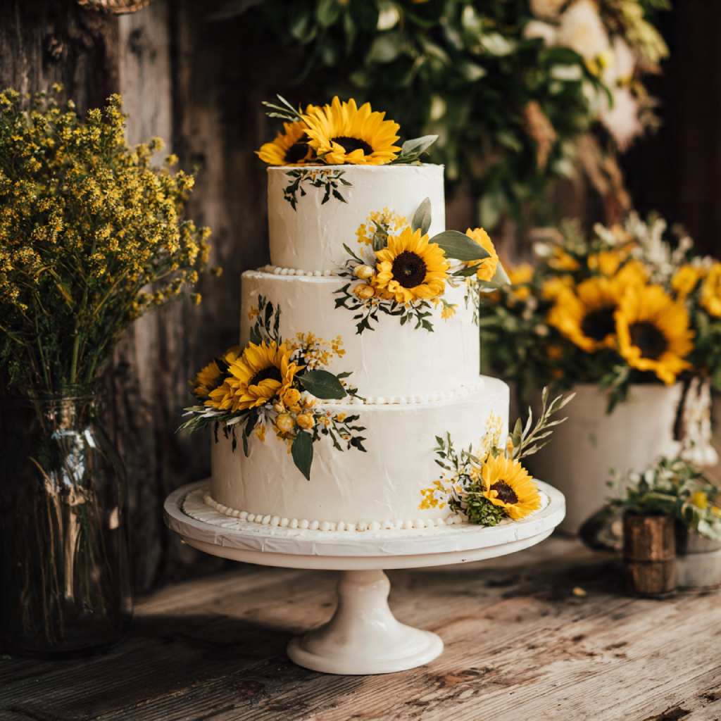 Sunflower Wedding Ideas Cake