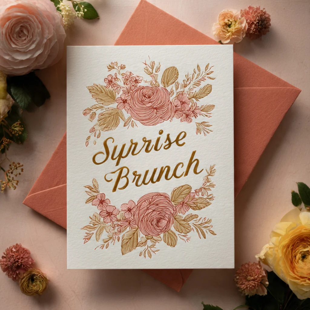 Surprise brunch invite with a hidden message