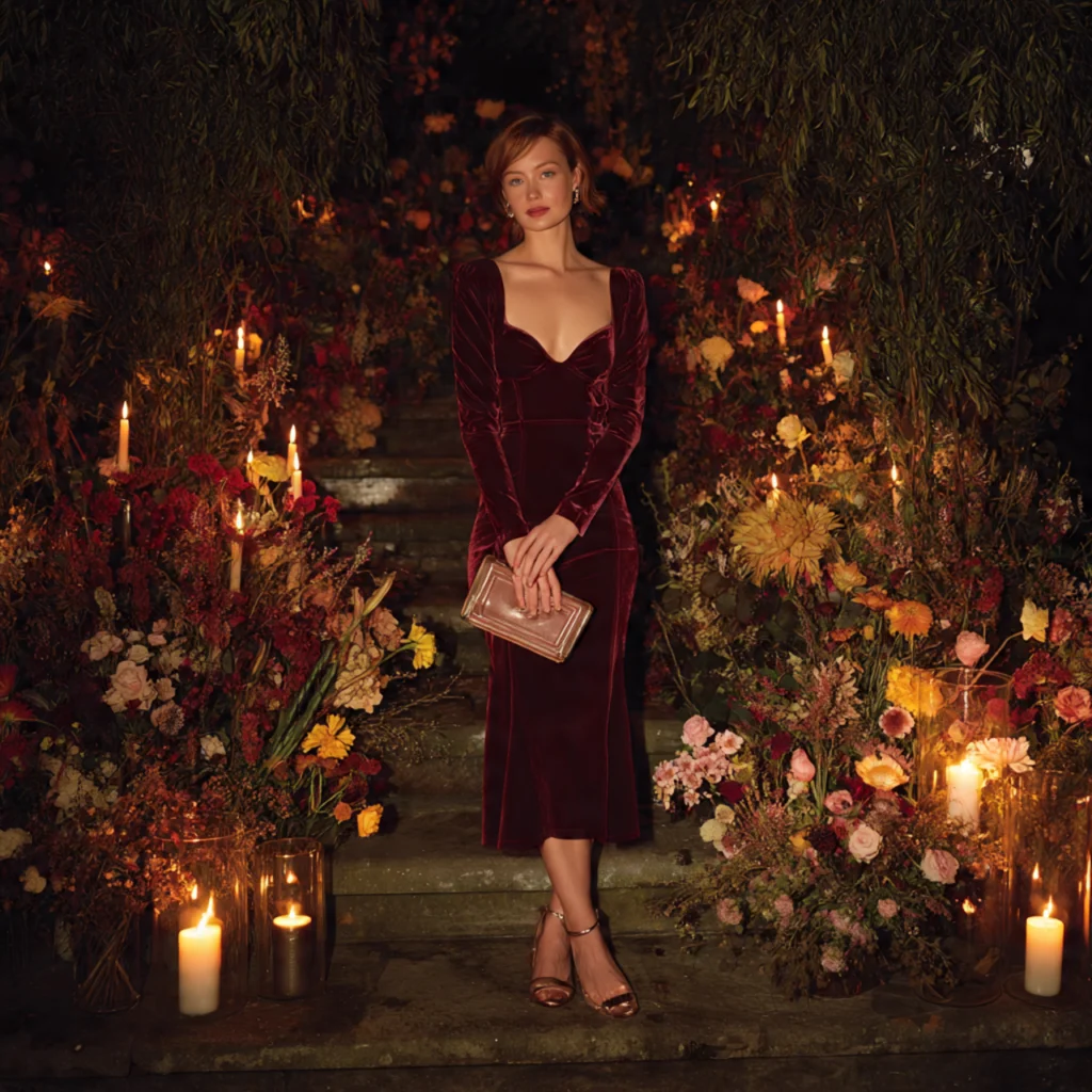 20 Stylish Guide on What to Wear to a Fall Wedding 15 Velvet Dresses