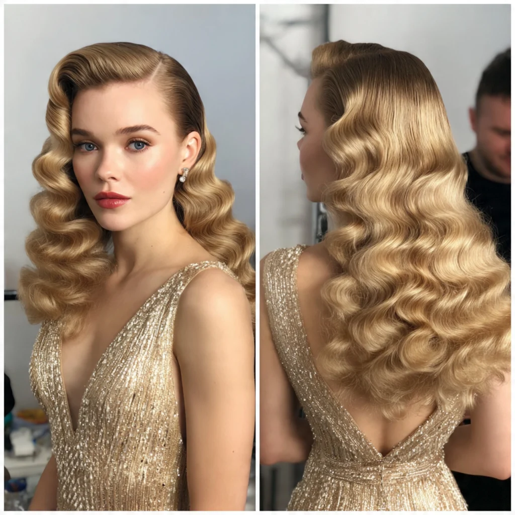 Vintage Hollywood Waves