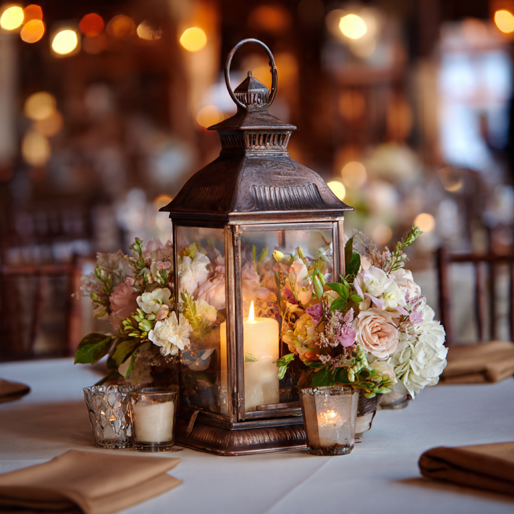 Vintage Lantern Centerpiece
