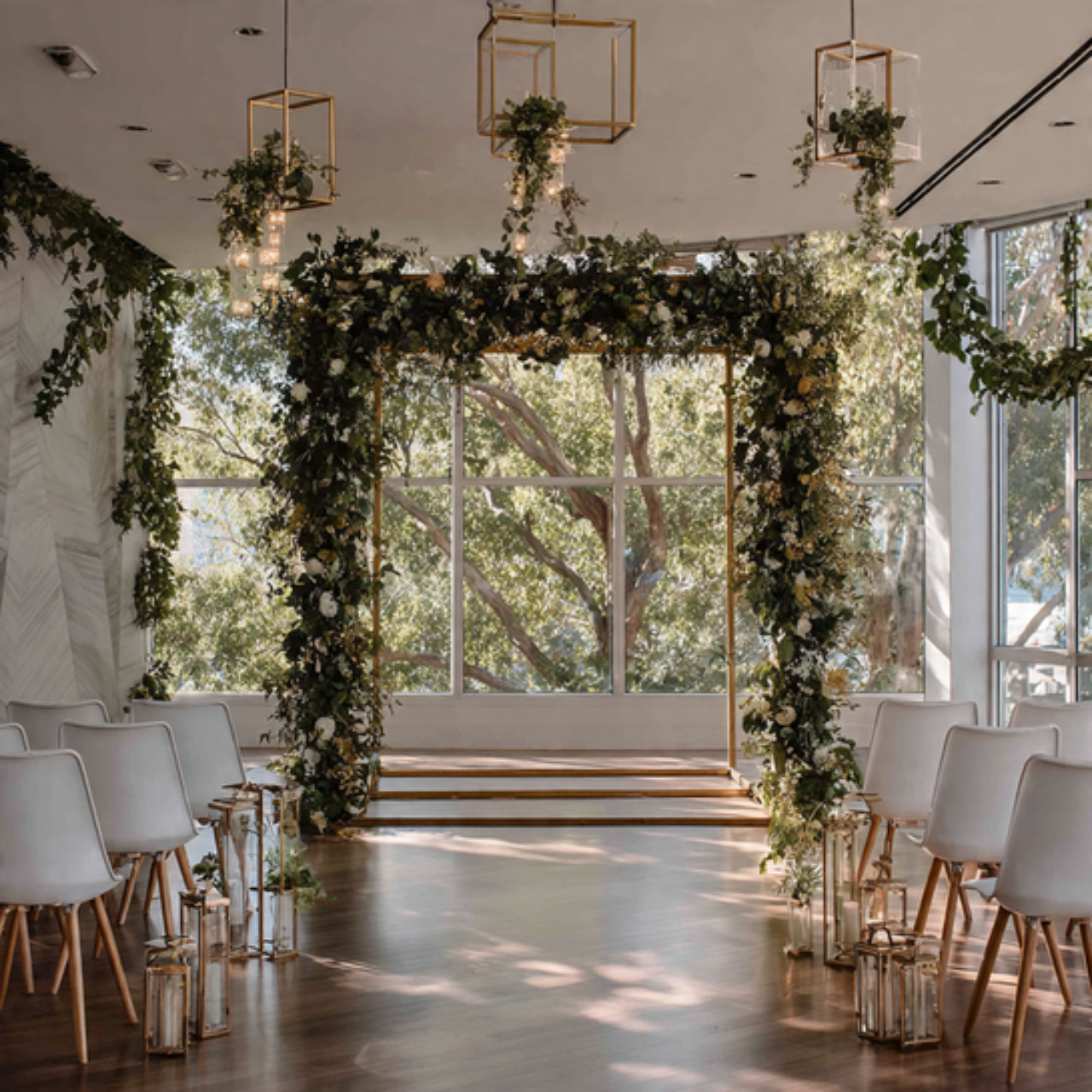 25 Green Gold Wedding Ideas for a Luxurious and Natural Celebration 12 Wedding Arch and Ceremony Backdrop