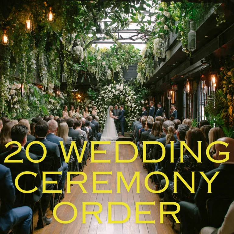 Wedding Ceremony Order