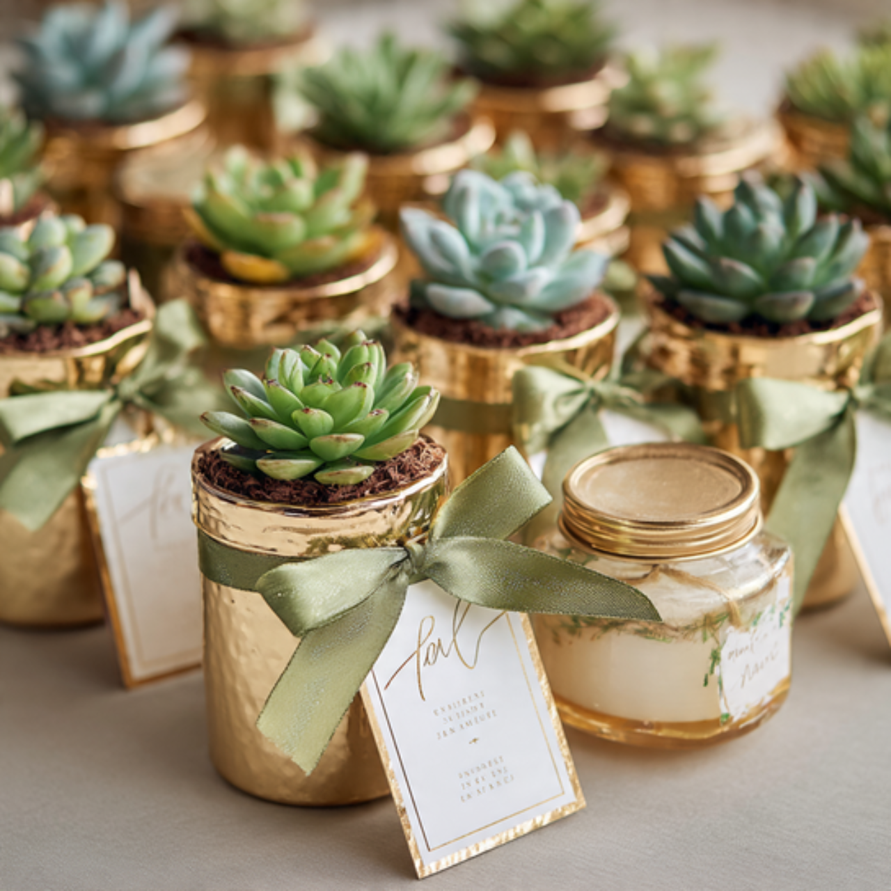 25 Green Gold Wedding Ideas for a Luxurious and Natural Celebration 20 Wedding Favors for a Green Gold Wedding