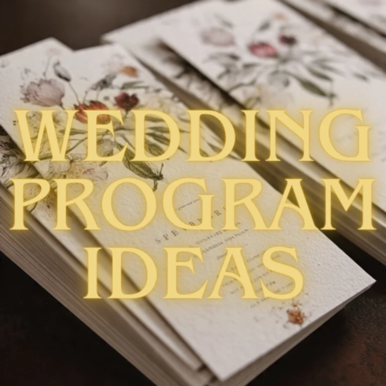 Wedding Program Ideas