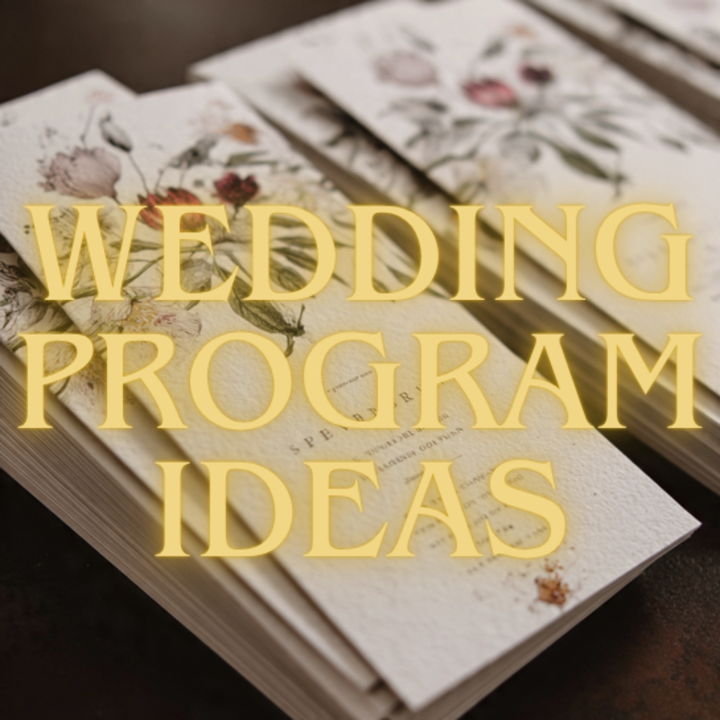 Wedding Program Ideas
