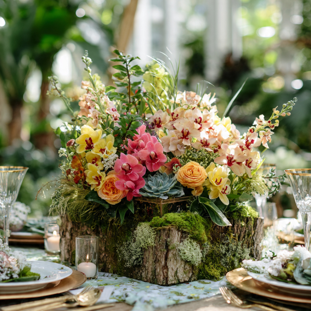 Whimsical Garden-Inspired Centerpiece