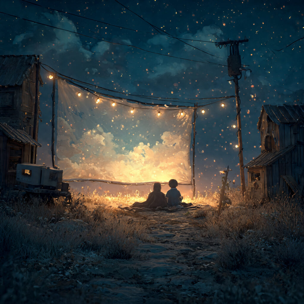 a backyard or open field with a