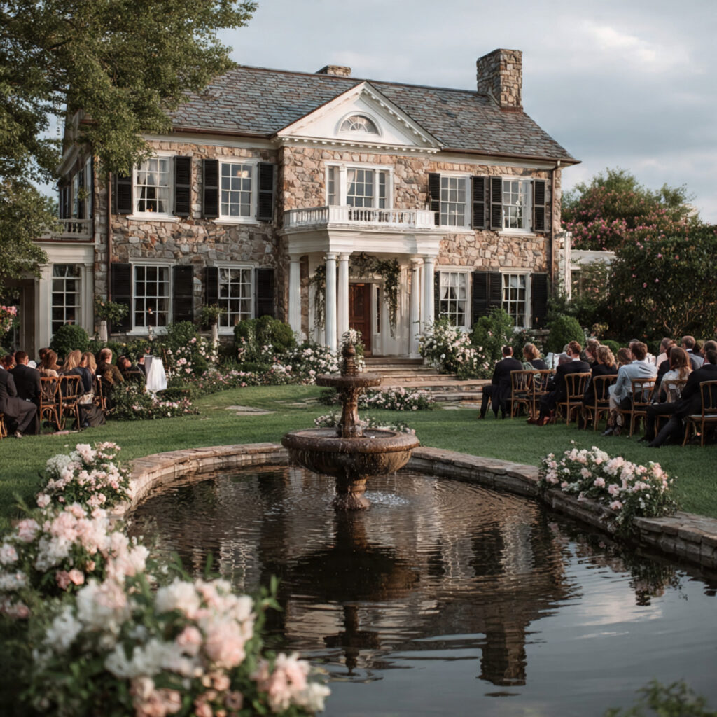 20 Dreamy Outdoor Wedding Ideas for Every Season & Style 14 elegant outdoor wedding at countryside estate manicured
