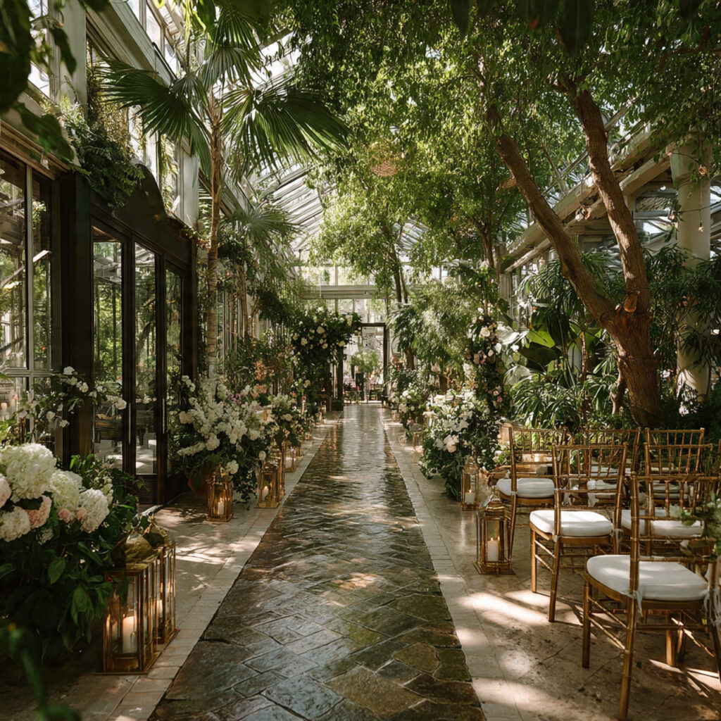 20 Dreamy Outdoor Wedding Ideas for Every Season & Style 10 elegant wedding in botanical garden glass conservatory