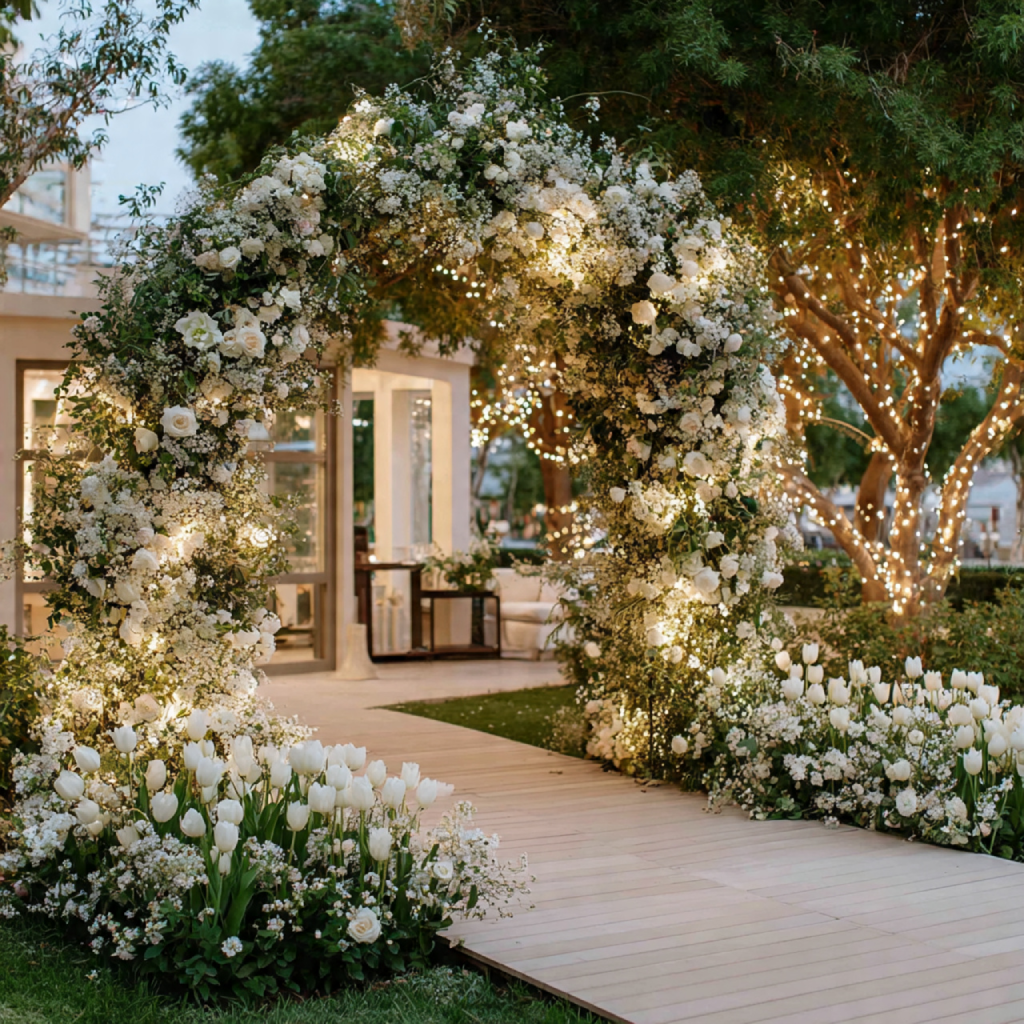 Add a Flower-Covered Ceremony Arch