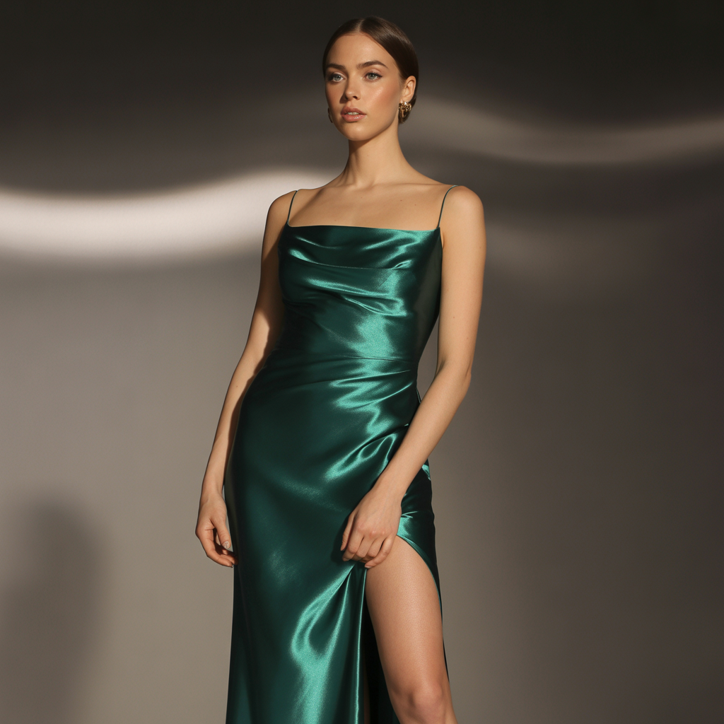 Bottle Green Satin Power