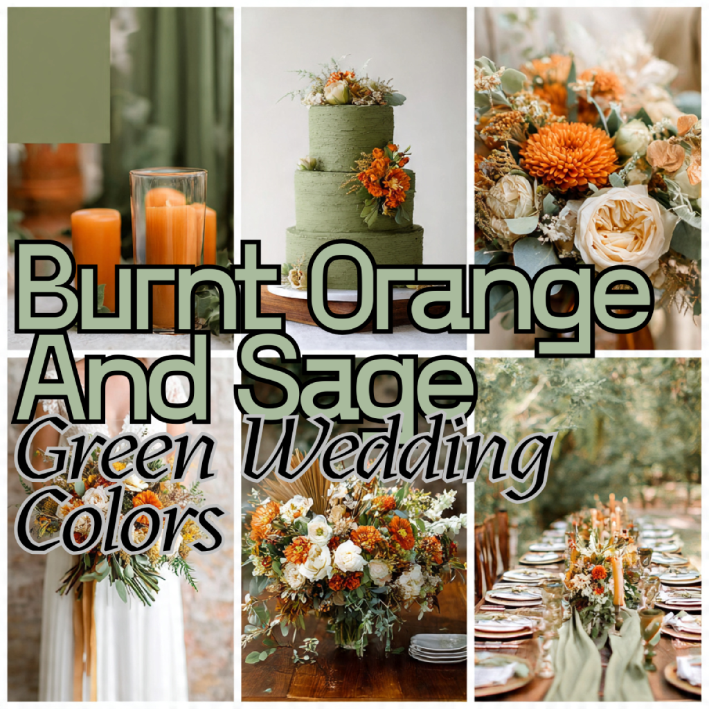 Burnt Orange And Sage Green Wedding Colors