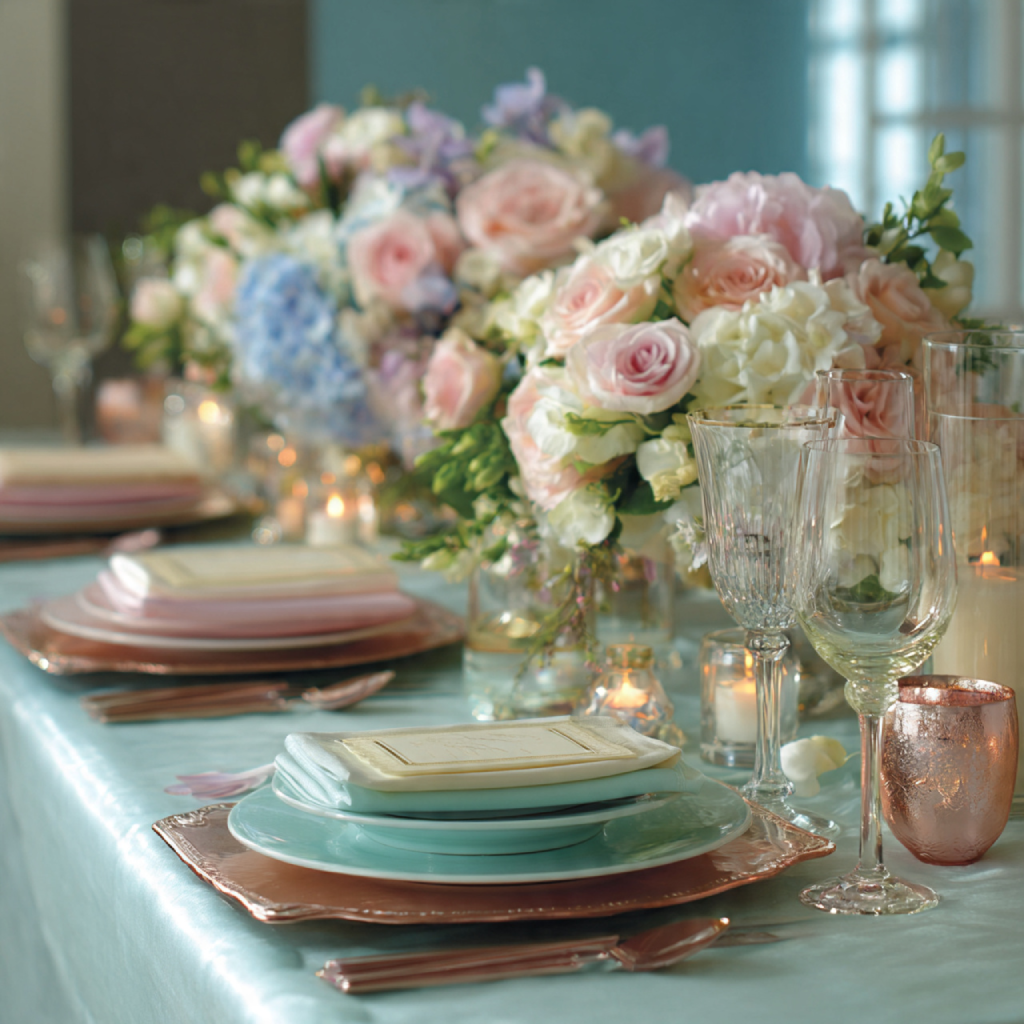Choose Pastel Color Palettes for Tablescapes